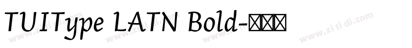 TUIType LATN Bold字体转换